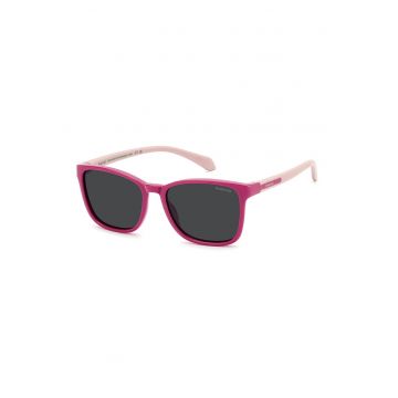 Ochelari de soare patrati polarizati - Fucsia/Roz somon