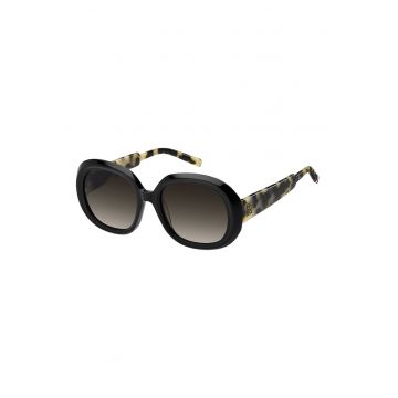 Ochelari de soare rotunzi cu lentile in degrade - Negru/Galben