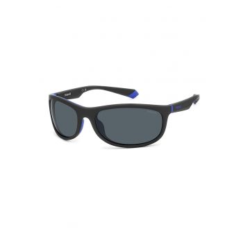Ochelari de soare shield unisex polarizati - Gri inchis