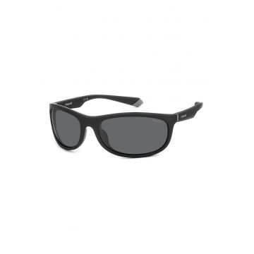 Ochelari de soare shield unisex polarizati - Negru stins