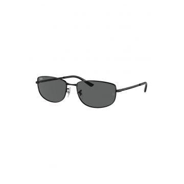 Ochelari de soare unisex cu rama metalica - Negru
