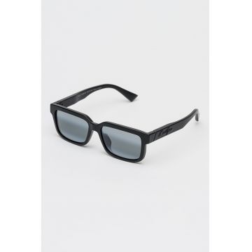 Ochelari de soare unisex dreptunghiulari Hiapo AF - Negru