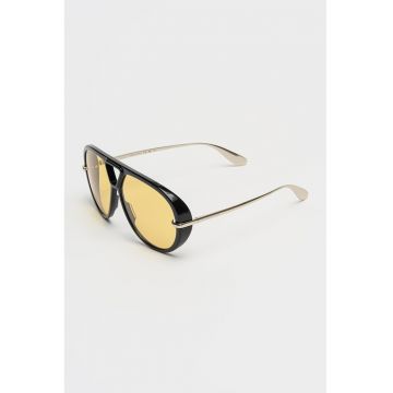 Ochelari de soare aviator cu model unisex - Negru/Argintiu
