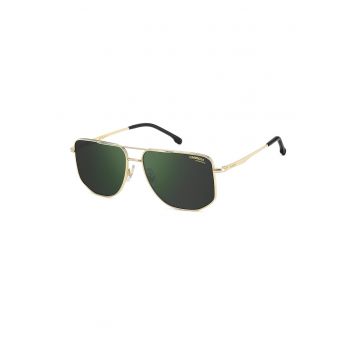 Ochelari de soare aviator cu rama metalica - Auriu