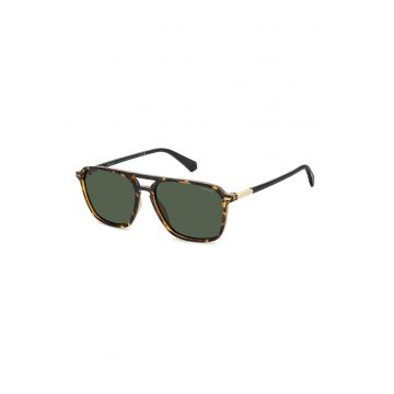 Ochelari de soare aviator - Negru/Maro deschis