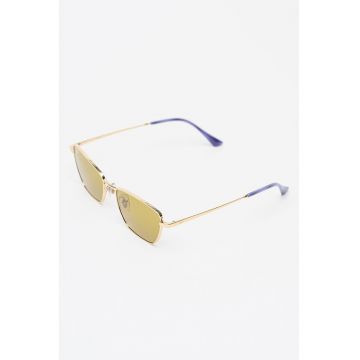 Ochelari de soare butterfly unisex polarizati cu rama metalica - Auriu