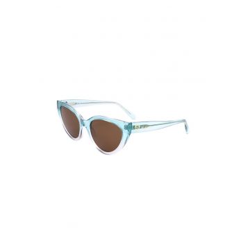 Ochelari de soare cat-eye cu lentile uni - Albastru glaciar