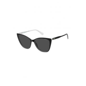 Ochelari de soare cat-eye - Negru/Alb murdar