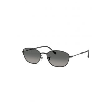 Ochelari de soare cu lentile ovale - Negru/Negru stins
