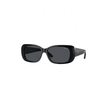 Ochelari de soare dreptunghiulari cu lentile polarizate - Negru