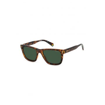 Ochelari de soare dreptunghiulari cu model unisex si lentile polarizate