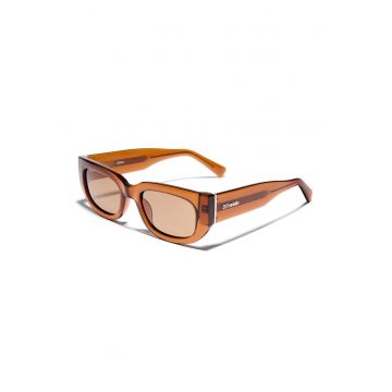 Ochelari de soare dreptunghiulari unisex cu lentile polarizate - Caramel