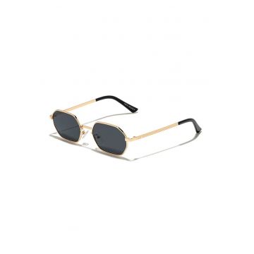 Ochelari de soare hexagonali unisex - Auriu