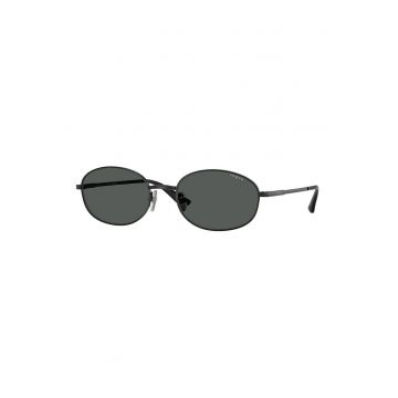 Ochelari de soare ovali cu lentile polarizate - Negru/Gri inchis
