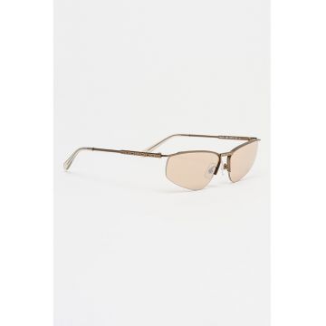 Ochelari de soare ovali cu rama metalica - Bronz
