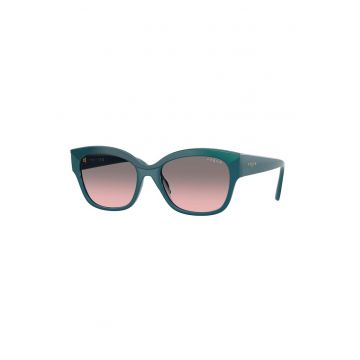 Ochelari de soare patrati cu logo - Verde aquamarin