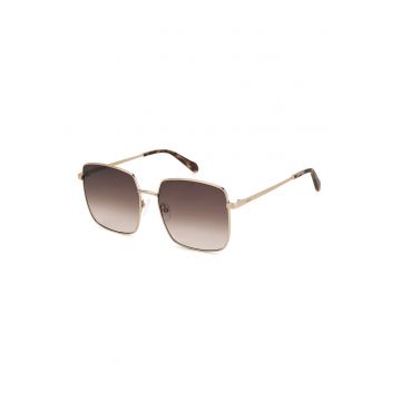 Ochelari de soare patrati - Negru/Maro scortisoara/Auriu rose