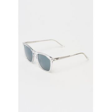 Ochelari de soare patrati unisex cu lentile uni - Transparent
