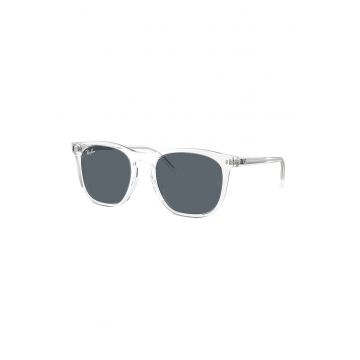 Ochelari de soare patrati unisex cu lentile uni - Transparent