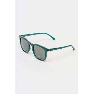Ochelari de soare patrati unisex cu lentile uni - Verde englez