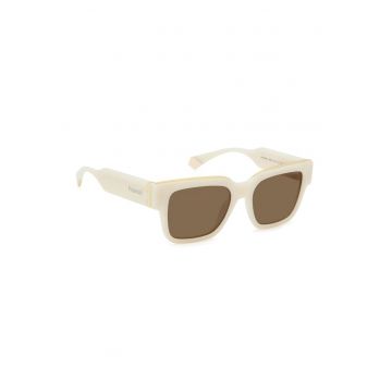 Ochelari de soare polarizati unisex - 467741 - Alb fildes/Maro
