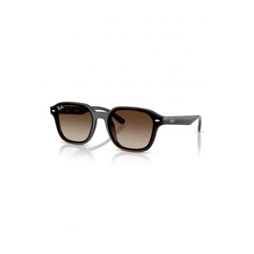 Ochelari de soare unisex cu lentile in degrade - Negru/Negru stins