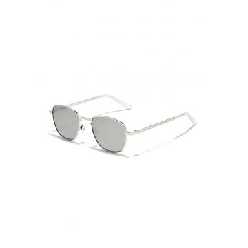 Ochelari de soare unisex cu rama metalica - Argintiu