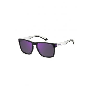 Ochelari de soare unisex polarizati - Alb/Negru/Violet
