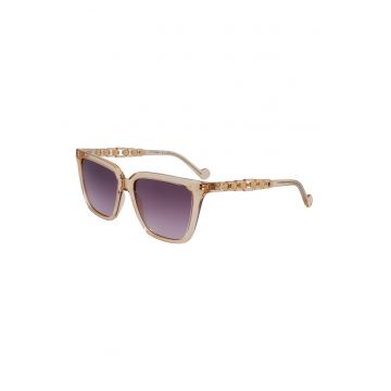 Ochelari de soare wayfarer - Auriu/Maro nisip