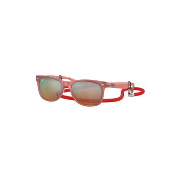 Ochelari de soare wayfarer cu lentile oglinda New - Roz pastel