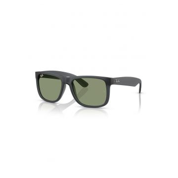 Ochelari de soare wayfarer cu logo discret Justin - Gri inchis