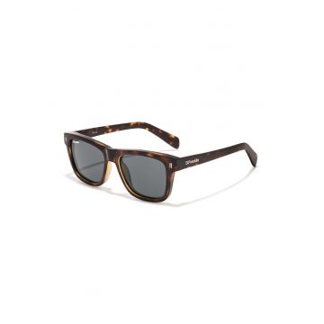 Ochelari de soare wayfarer unisex cu lentile polarizate - Maro inchis