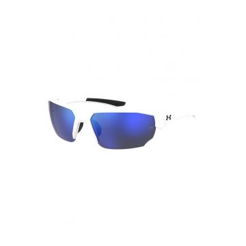 Ochelari de soare wrap cu model unisex - Alb/Negru