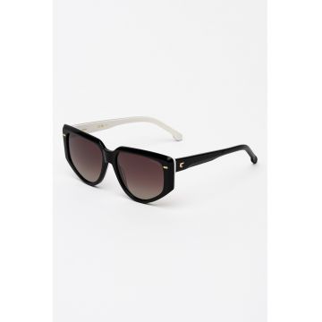 Ochelari de soare cat-eye - Alb/Negru