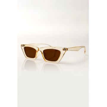 Ochelari de soare cat-eye Bella - Maro camel