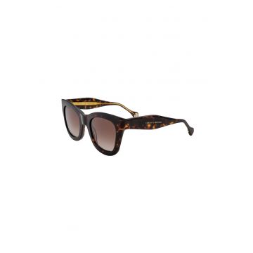 Ochelari de soare cat-eye cu lentile in degrade - Maro/Bej