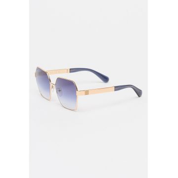 Ochelari de soare cu lentile hexagonale - Auriu/Negru