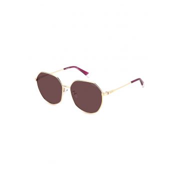 Ochelari de soare hexagonali polarizati - Auriu