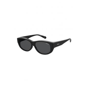 Ochelari de soare ovali unisex polarizati - Negru