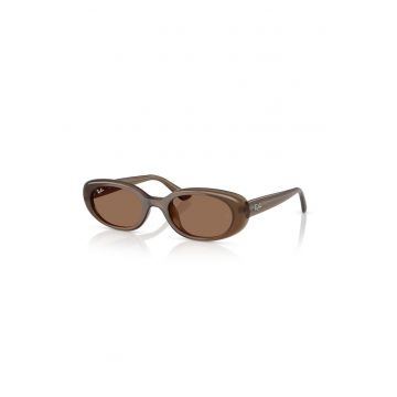 Ochelari de soare unisex cu lentile ovale si model unisex - Maro