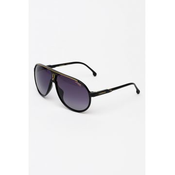 Ochelari de soare unisex ovali - Auriu/Negru