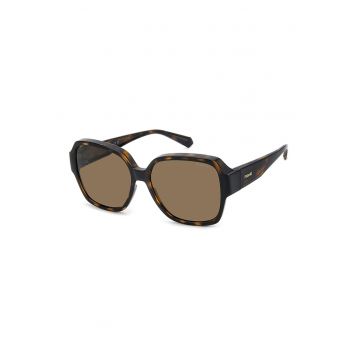 Ochelari de soare unisex polarizati - Negru/Maro