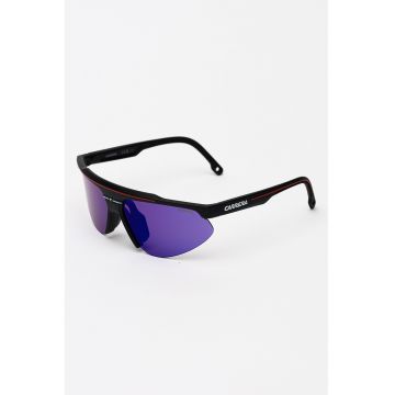 Ochelari de soare wrap cu lentile oglinda - Negru