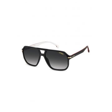 Ochelari de soare aviator cu logo. - Alb/Negru
