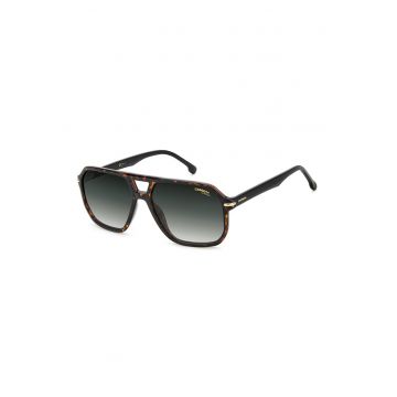 Ochelari de soare aviator cu logo. - Negru/Maro