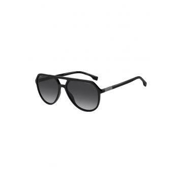 Ochelari de soare aviator cu logo - Negru