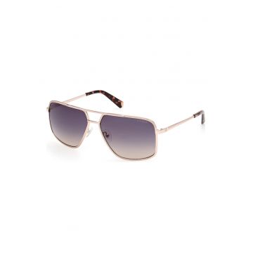 Ochelari de soare bărbați  model GS00167 - aviator - lentile degrade - auriu - 60x14x140mm