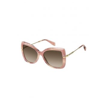 Ochelari de soare butterfly cu lentile in degrade - Auriu/Roz deschis