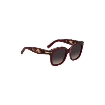 Ochelari de soare butterfly cu lentile in degrade - Negru/Visiniu inchis/Maro camel