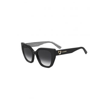 Ochelari de soare cat-eye cu logo - Negru carbon